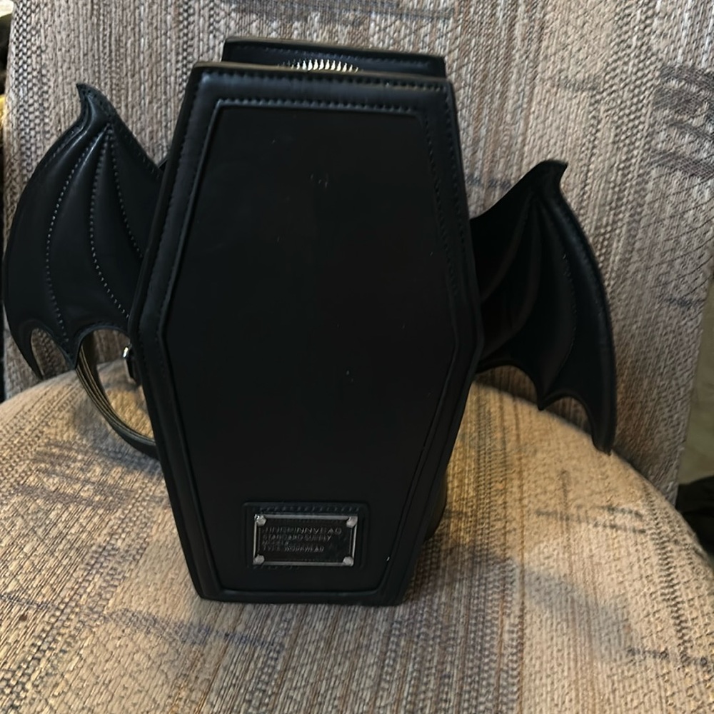 Black Coffin Bat Backpack/Cross Body Purse
